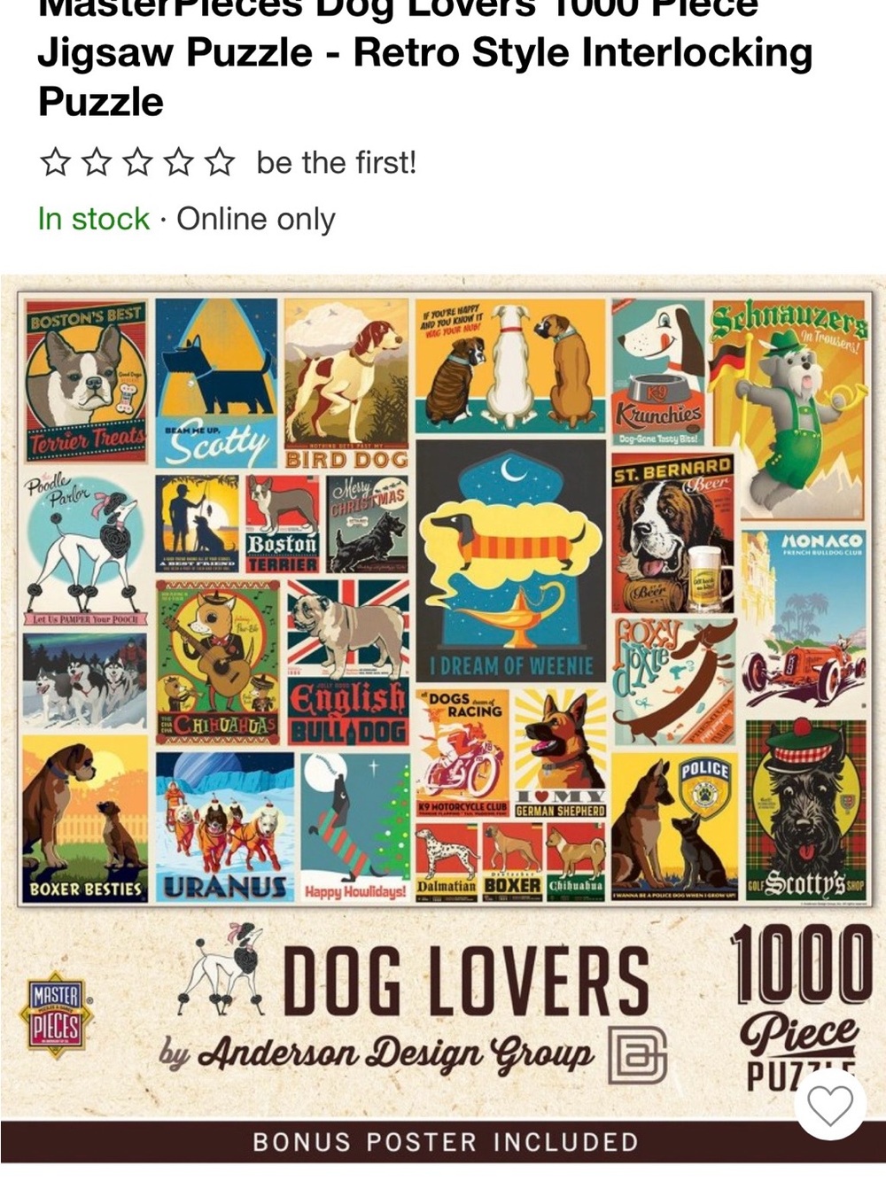 Dog Lovers Puzzle - Multi Color Collage Design